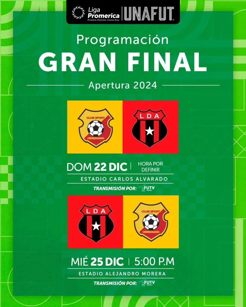 Las fechas para la ida y vuelta de la Gran Final.