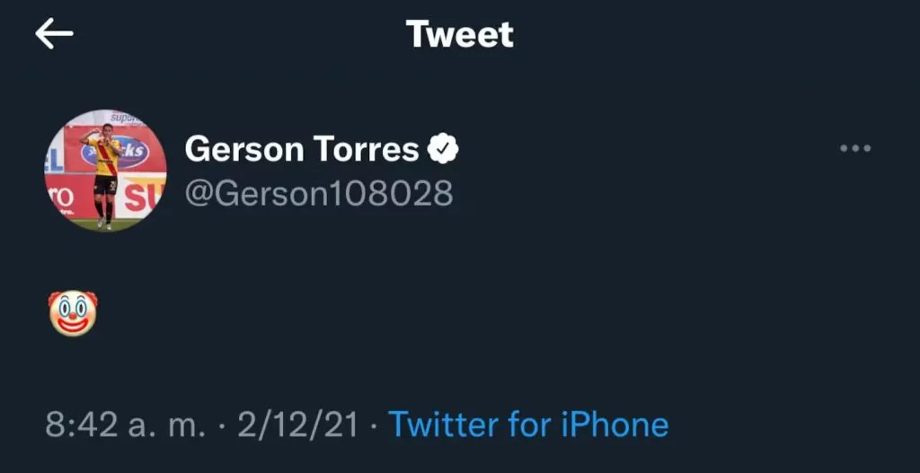 Aquel payaso de Gerson a Guzmán generó mucha polémica. (Twitter)