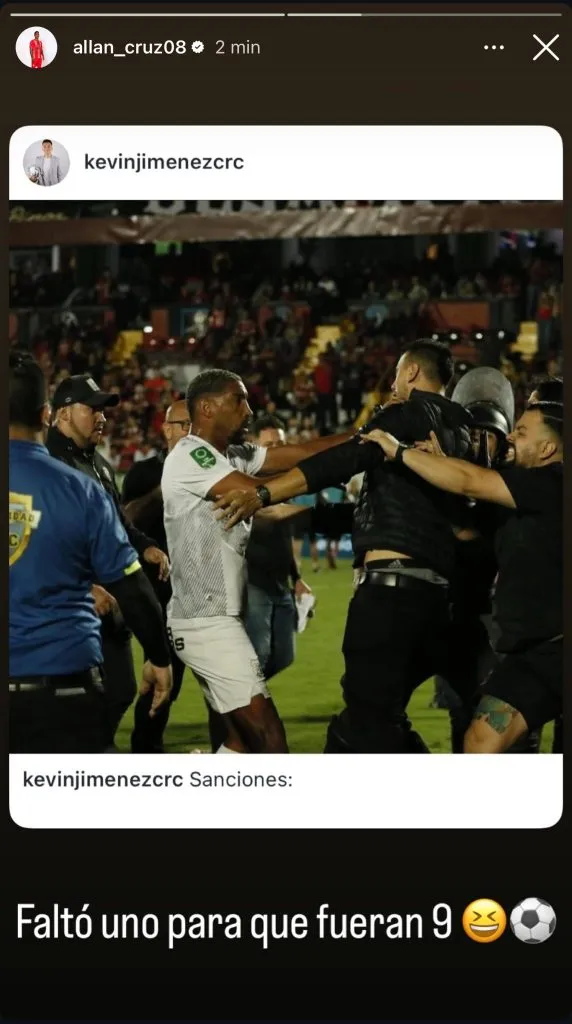 La respuesta de Allan Cruz en sus redes sociales