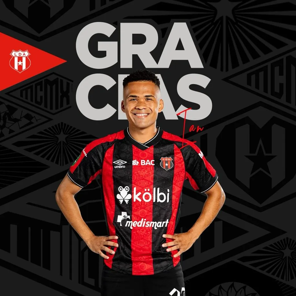 Ian Lawrence es la única salida que Alajuelense anunció de manera oficial hasta ahora. (Instagram)