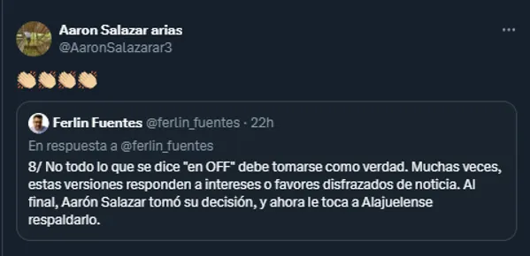 Allan Cruz a través de sus redes