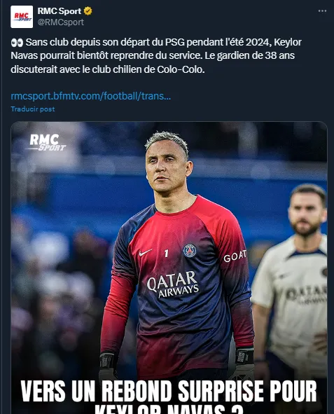 RMC SPORT – Keylor Navas