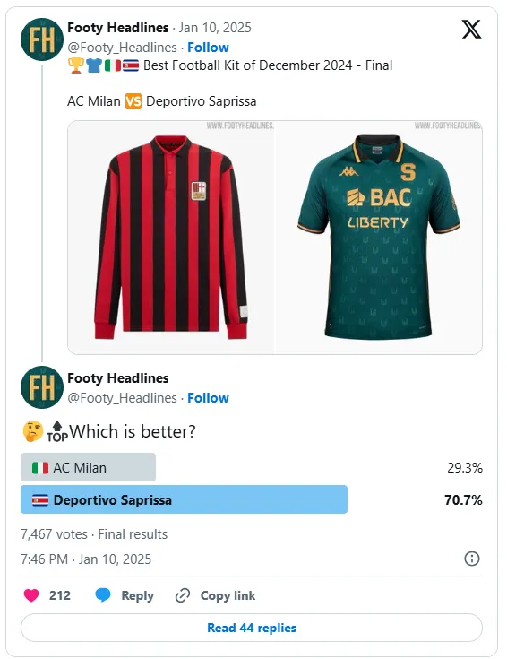 La encuesta fue arrasada por Saprissa. (X.com)