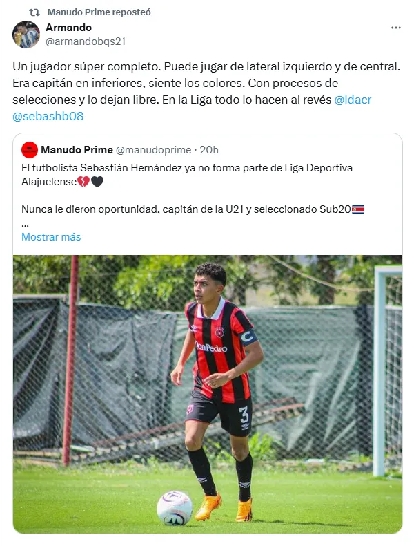 A la afición no le gustó su salida del club. (X.com)