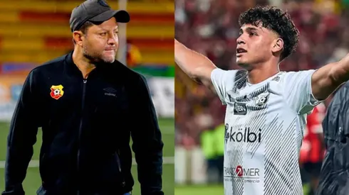 Andy Rojas presiona a Jafet Soto para definir su nuevo equipo.