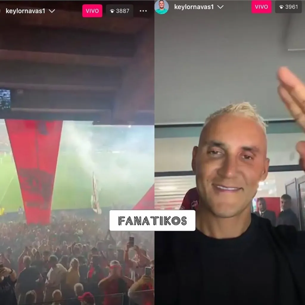 Keylor Navas en el Estadio Marcelo Bielsa.