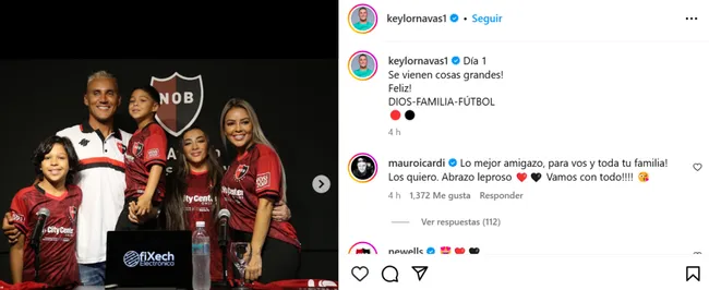 El comentario de Mauro Icardi no pasó desapercibido (Instagram).