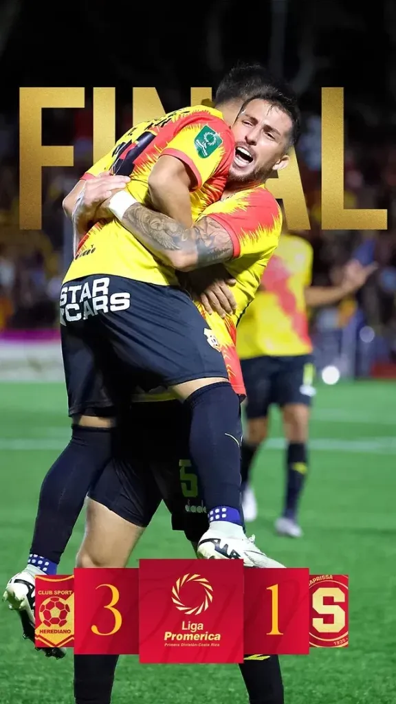 El vigente campeón hundió a Saprissa (CS Herediano).