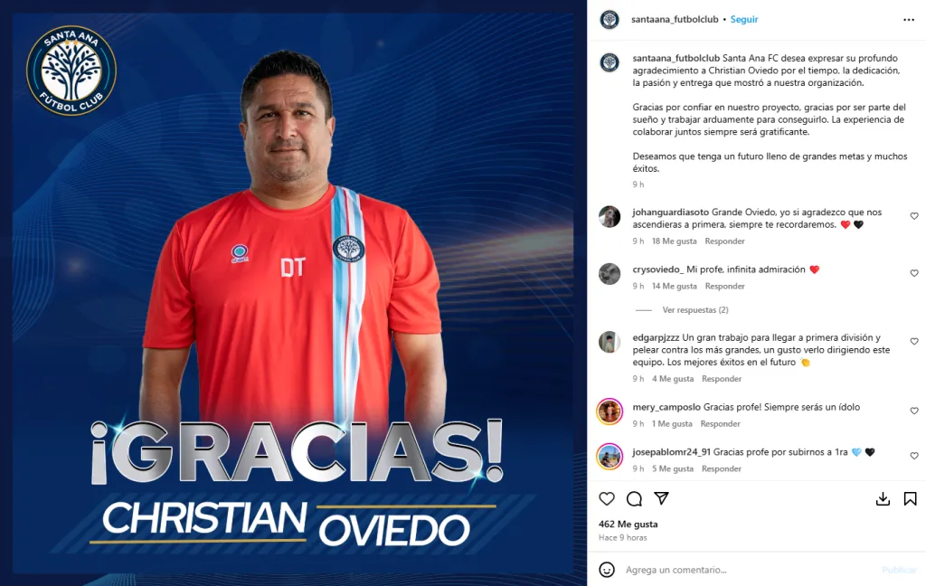 Y luego el club ya lo hizo oficial en sus redes. (Instagram)
