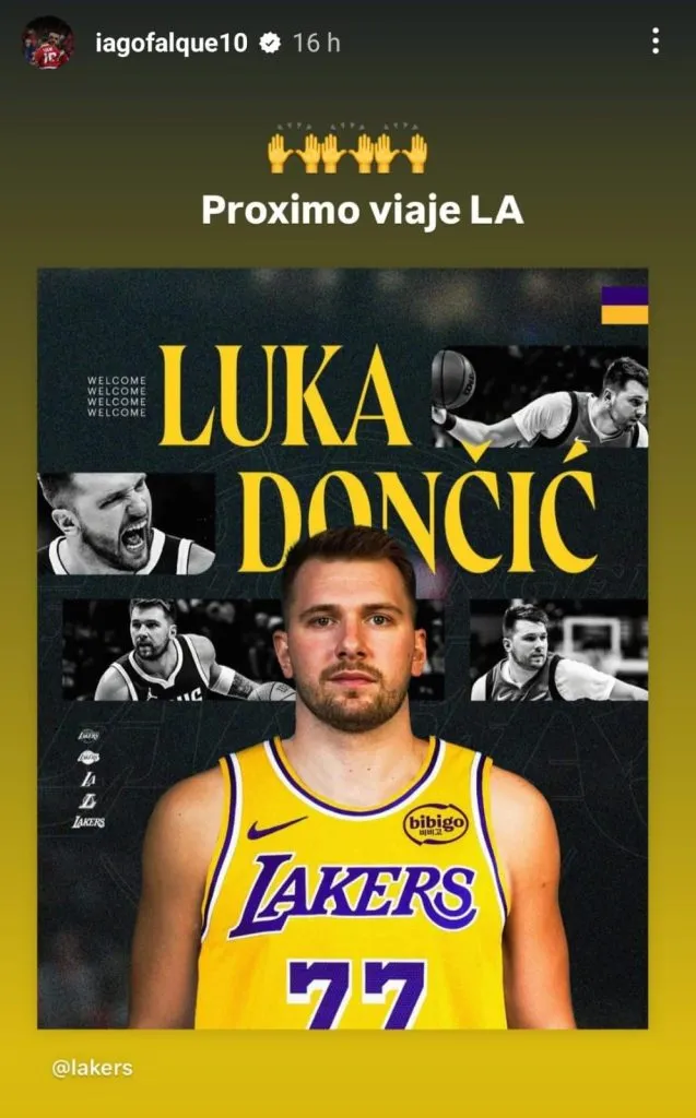 La publicación de Iago Falque (Instagram).