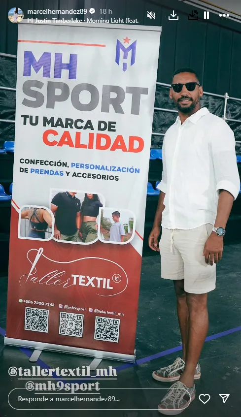Marcel Hernández y MH Sport, su marca de ropa deportiva. (Instagram)