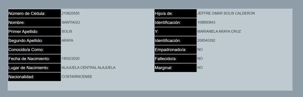 Captura extraída de la página del TSE.