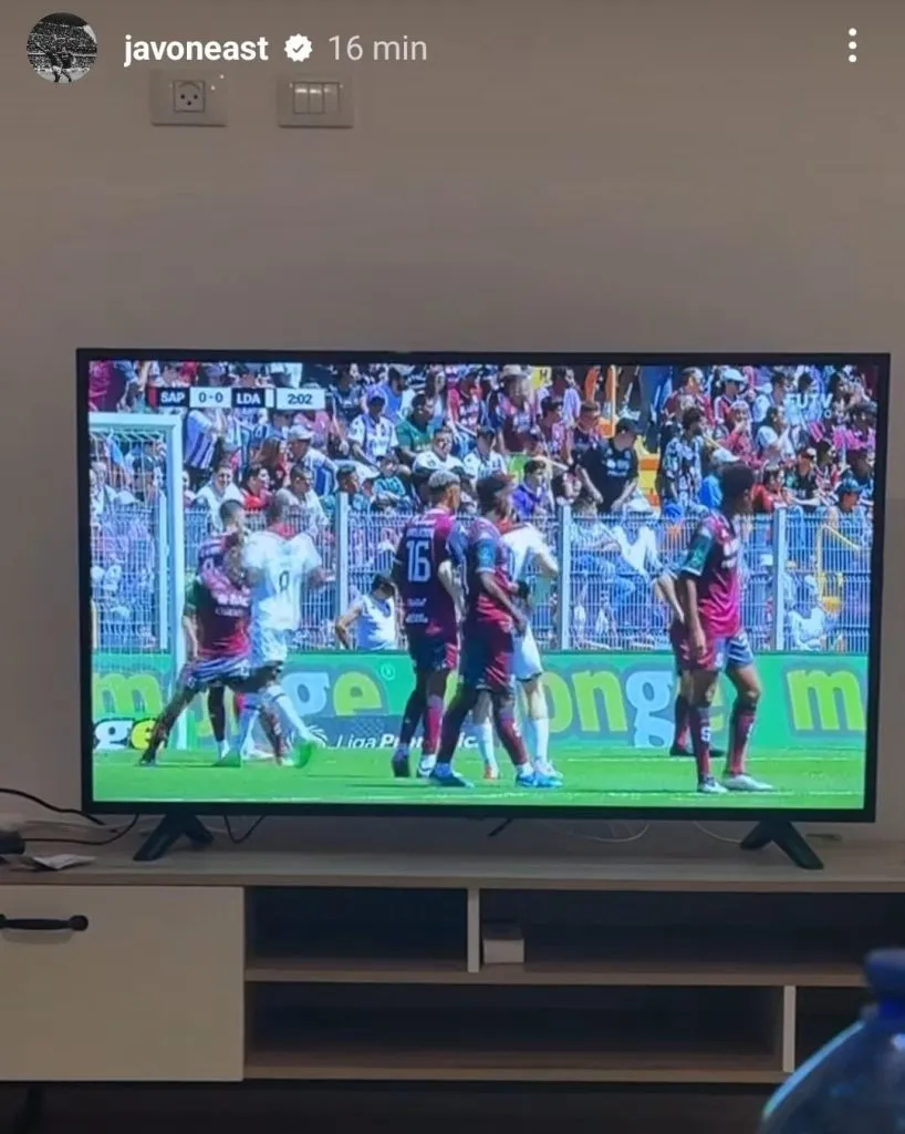 Javon East en su cuenta oficial de Instagram