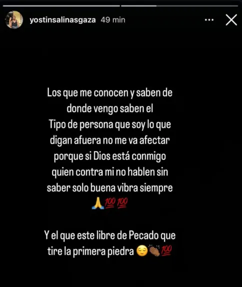 Yostin Salinas en sus redes sociales.