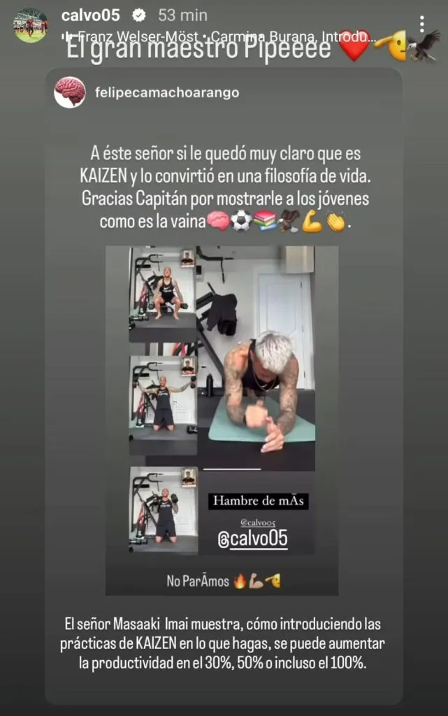 Francisco Clavo en sus redes con la técnica Kaizen