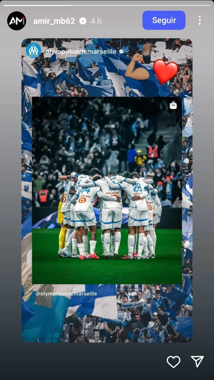 Michael Murillo compartió un posteo para mostrar su compromiso con el Olympique de Marsella.