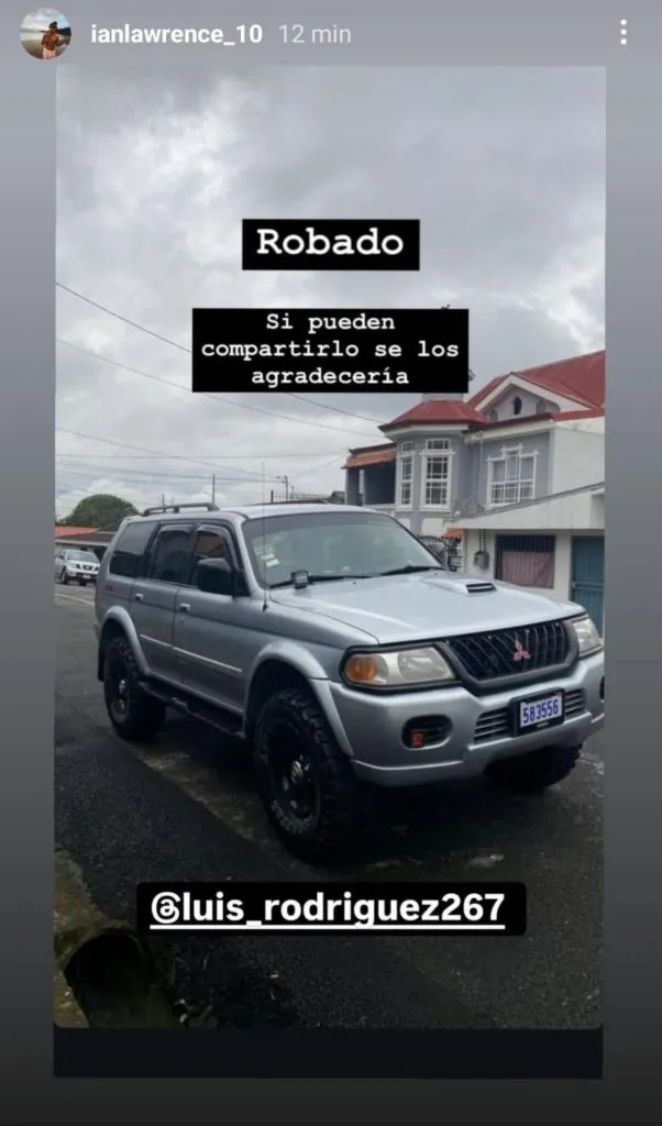 La publicación de Ian Lawrence en su cuenta de Instagram.