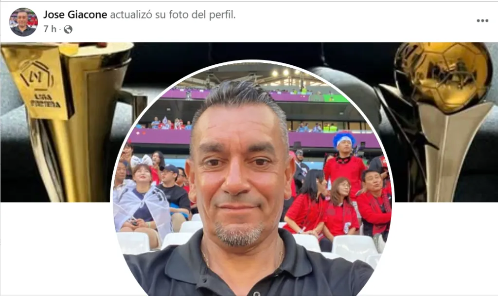Giacone cambió su foto de perfil (Facebook).