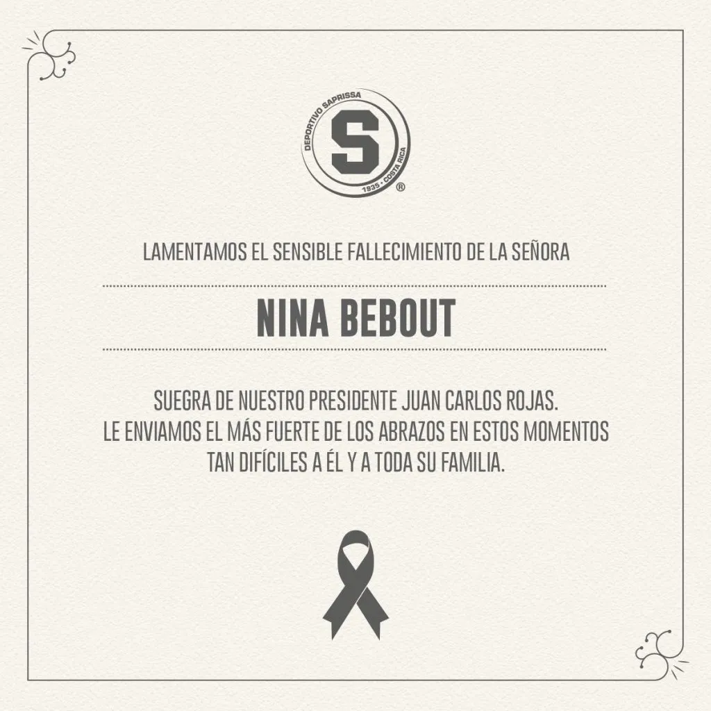 Comunicado oficial del Deportivo Saprissa