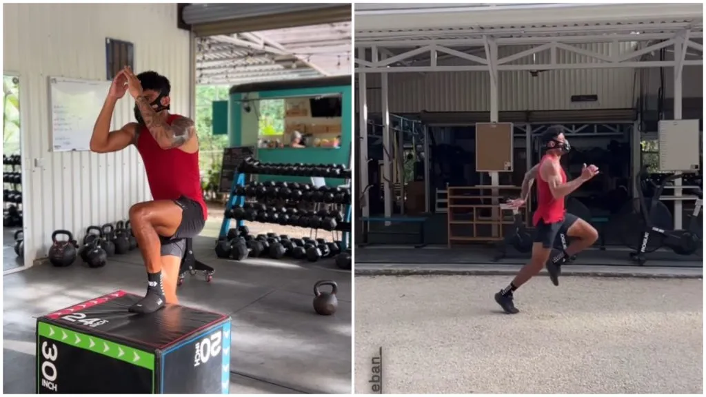 Johan Venegas se entrenó vestido de rojinegro.