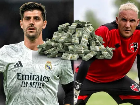 Mientras Courtois gana 15 millones en el Real Madrid, esto es lo que cobra Keylor en Newell's