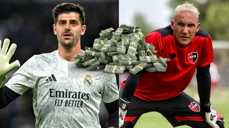 Mientras Thibaut Courtois gana 15 millones en el Real Madrid, esto es lo que cobra Keylor Navas en Newell's