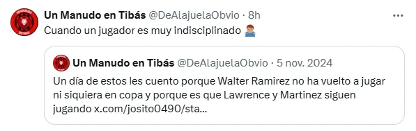 Las razones no serían futbolísticas. (x.com)