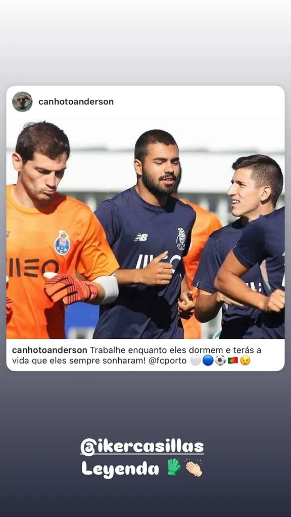 Canhoto no olvida su etapa en Portugal (Instagram).