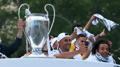 MADRID, SPAIN - MAY 29: Captain Sergio Ramos (2ndL) of Real Photo by Gonzalo Arroyo Moreno/Getty Images