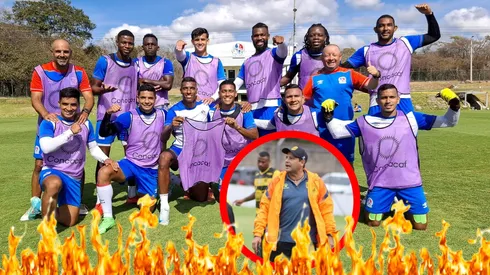 Jugador de Olimpia no dudó en atizar contra el Real España de Jeaustin Campos.