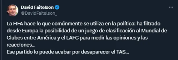 David Faitelson en su cuenta oficial de X.