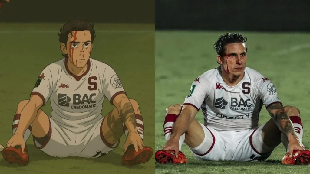 La imagen que compartió Paradela en Instagram y la imagen real.