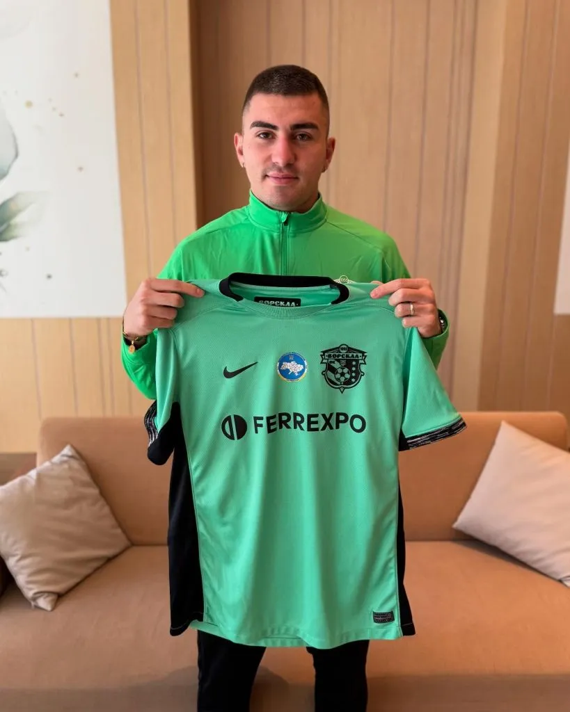 Fernán Faerrón llegó al FC Vorskla Poltava en febrero (Instagram).