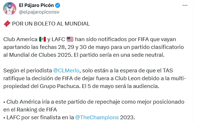 Captura de X de @elpajaropiconsv sobre la información de César Merlo.