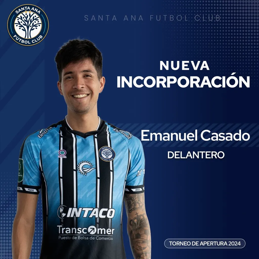 Emanuel Casado es el goleador de Santa Ana (Santa Ana FC).