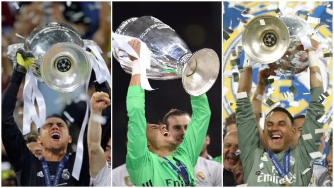 Keylor Navas levantó tres Champions League con el Real Madrid