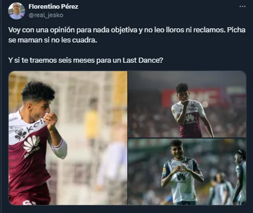 Periodista Florentino Pérez en su cuenta de X