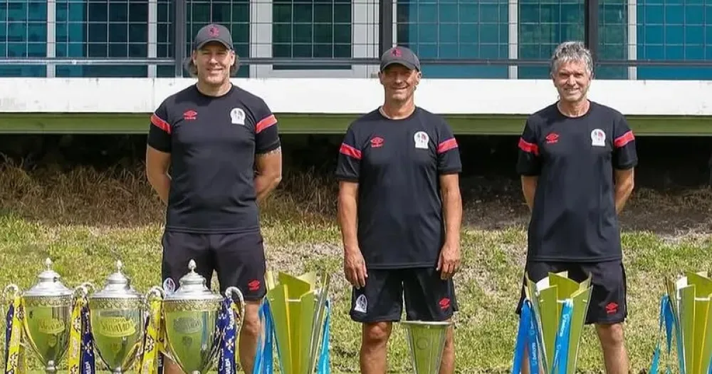 Gustavo Reggi y Pablo Martín ganaron nueve títulos con Olimpia, ocho ligas y una Copa Centroamericana. Imagen: Olimpia