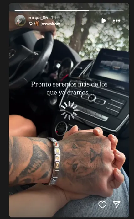 Jonathan Moya junto a su pareja en redes sociales