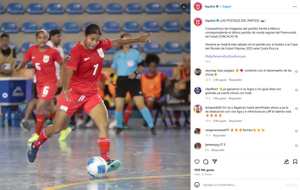 Kenia Rangel está brillando jugando futsal con Panamá. (Instagram)