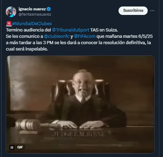 El periodista Ignacio Suárez a través de su cuenta oficial en X