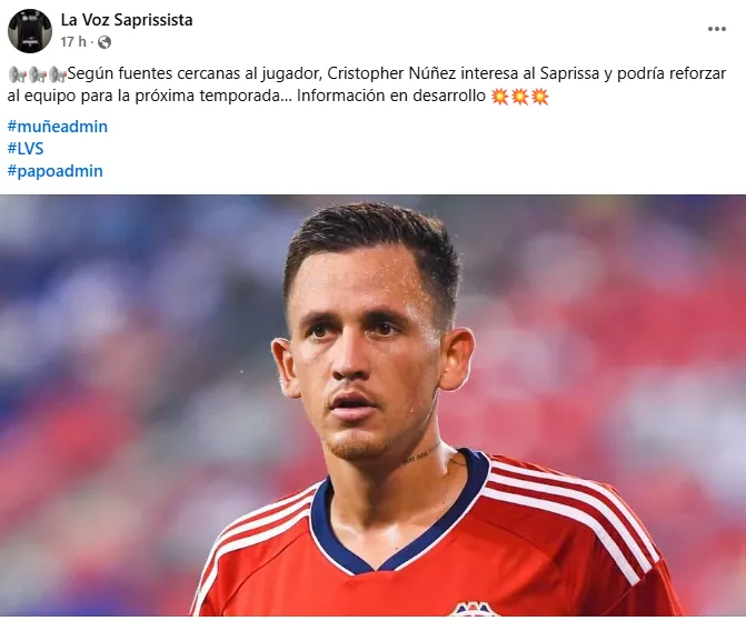 La Voz Saprissista dio la primicia. ¿Sucederá? (Facebook)