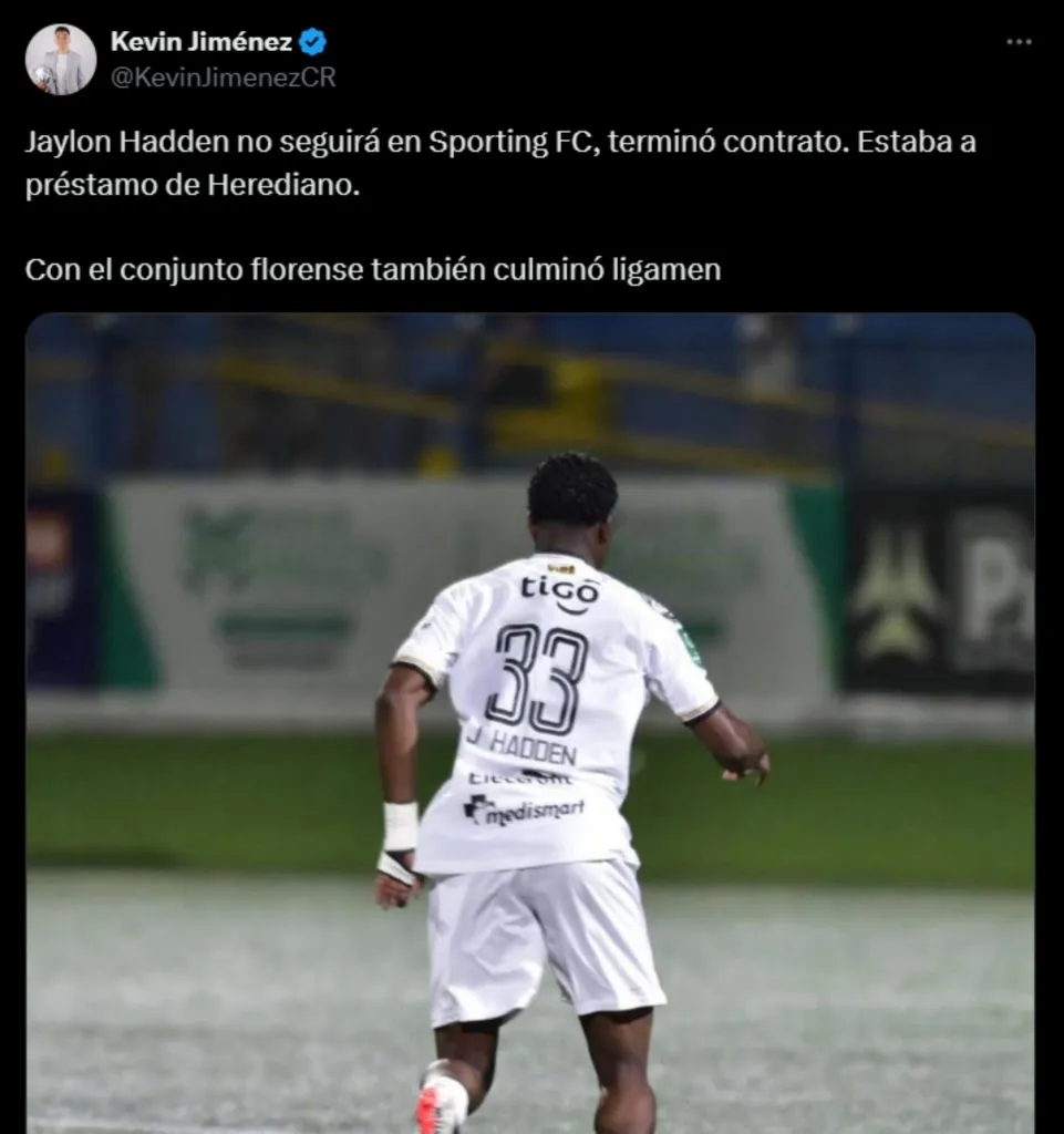Jaylon Hadden no continuará en Herediano.