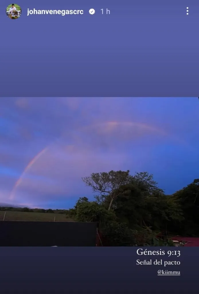 Johan Venegas en sus redes sociales