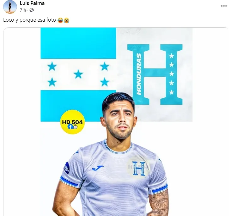 Utilizaron la figura de Luis Palma con la camisa de la “H” para hacer un montaje sobre Agustín Auzmendi y “El Biicho” reaccionó.