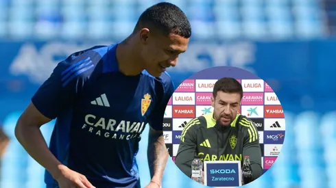 Gabi Fernández está muy contento con Kervin Arriaga en el Real Zaragoza.