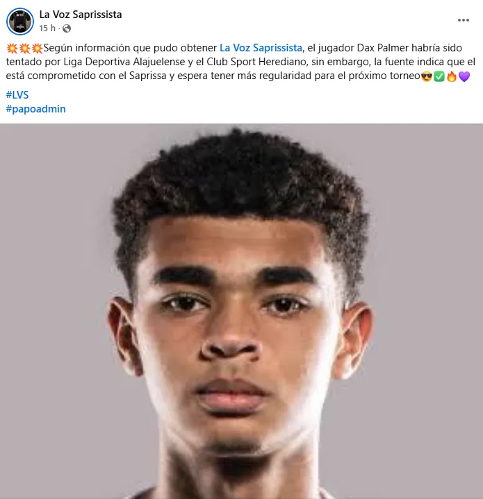 La información la dio La Voz Saprissista.