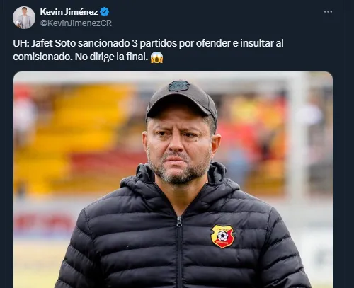 Kevin Jiménez en su cuenta oficial de X.
