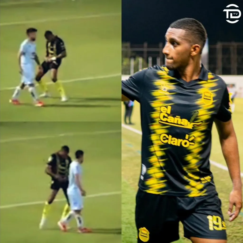 Daniel Aparicio hizo este gesto y la Comisión de Disciplina lo suspendió por tres partidos. Imagen: TDTV.