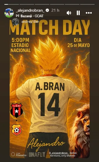 Alejandro Bran en su redes